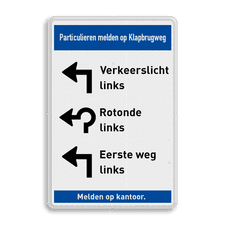 Veiligheidsbord met dubbel omgezette rand