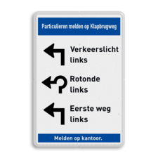 Veiligheidsbord met dubbel omgezette rand