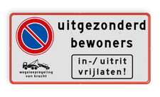 Aluminium informatiebord met een dubbel omgezette rand