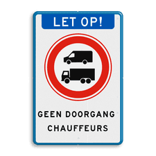 Aluminium informatiebord met dubbel omgezette rand