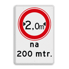 Aluminium informatiebord met dubbel omgezette rand