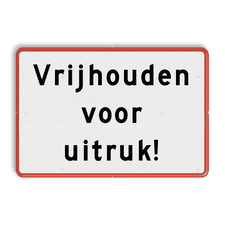 Aluminium informatiebord met een dubbel omgezette rand