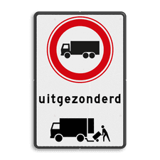 Aluminium informatiebord met dubbel omgezette rand