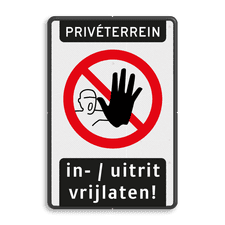 Aluminium informatiebord met dubbel omgezette rand