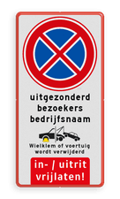 Aluminium informatiebord met een dubbel omgezette rand