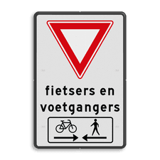 Aluminium informatiebord met dubbel omgezette rand