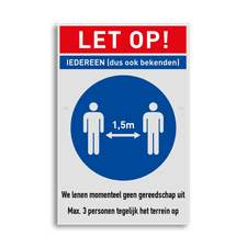 Veiligheidsbord vlak Alupanel (2mm)