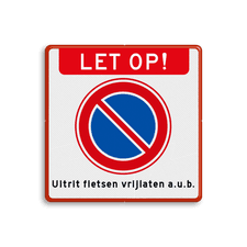 Aluminium informatiebord met een dubbel omgezette rand