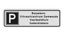 Aluminium informatiebord met een dubbel omgezette rand