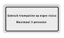 Aluminium informatiebord met een dubbel omgezette rand