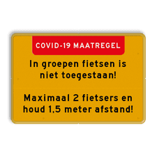Aluminium informatiebord met een dubbel omgezette rand