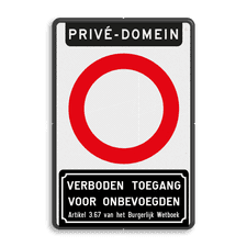 Aluminium informatiebord met dubbel omgezette rand