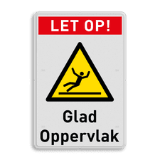 Veiligheidsbord met dubbel omgezette rand