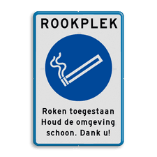 Aluminium informatiebord met dubbel omgezette rand