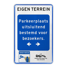 Aluminium informatiebord met een dubbel omgezette rand