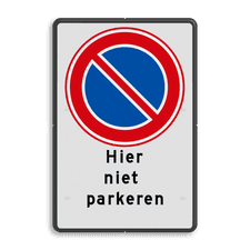 Aluminium informatiebord met dubbel omgezette rand