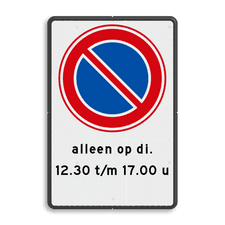 Aluminium informatiebord met dubbel omgezette rand