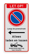 Aluminium informatiebord met een dubbel omgezette rand