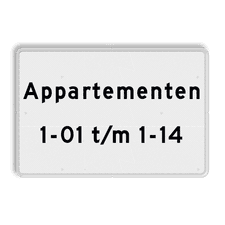 Aluminium informatiebord met een dubbel omgezette rand