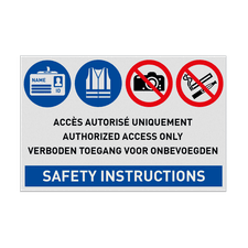 Veiligheidsbord vlak Alupanel (2mm)