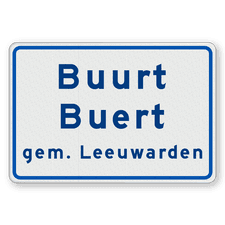 Aluminium informatiebord met een dubbel omgezette rand