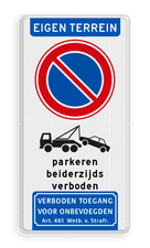 Aluminium informatiebord met een dubbel omgezette rand