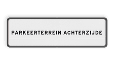 Aluminium informatiebord met een dubbel omgezette rand
