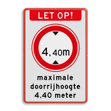Aluminium informatiebord met dubbel omgezette rand