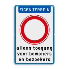 Aluminium informatiebord met dubbel omgezette rand