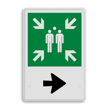 Veiligheidsbord met dubbel omgezette rand
