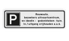 Aluminium informatiebord met een dubbel omgezette rand
