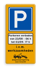 Aluminium informatiebord met een dubbel omgezette rand