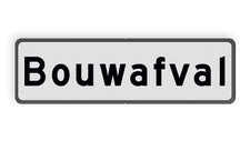 Aluminium informatiebord met een dubbel omgezette rand