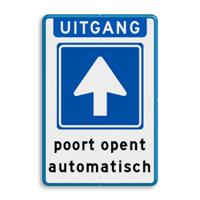 Aluminium informatiebord met dubbel omgezette rand