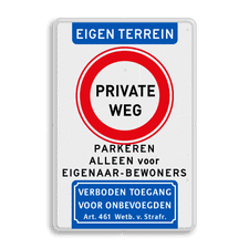 Aluminium informatiebord met dubbel omgezette rand