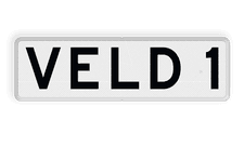 Aluminium informatiebord met een dubbel omgezette rand