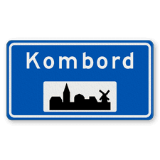Aluminium informatiebord met een dubbel omgezette rand