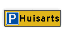Aluminium informatiebord met een dubbel omgezette rand