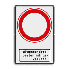 Aluminium informatiebord met dubbel omgezette rand