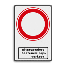 Aluminium informatiebord met dubbel omgezette rand