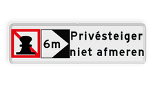 Aluminium informatiebord met een dubbel omgezette rand