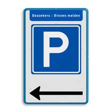 Aluminium informatiebord met dubbel omgezette rand
