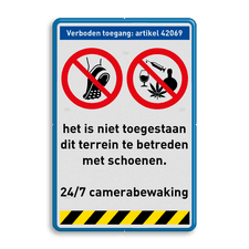 Veiligheidsbord met dubbel omgezette rand