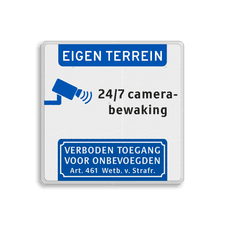 Aluminium informatiebord met een dubbel omgezette rand