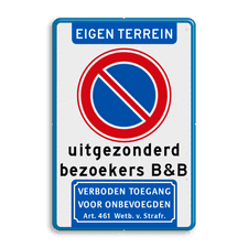 Aluminium informatiebord met dubbel omgezette rand