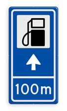 Aluminium informatiebord met een dubbel omgezette rand