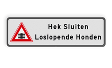 Aluminium informatiebord met een dubbel omgezette rand
