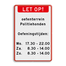 Aluminium informatiebord met dubbel omgezette rand