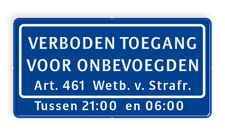 Aluminium informatiebord met een dubbel omgezette rand