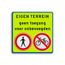 Aluminium informatiebord met een dubbel omgezette rand